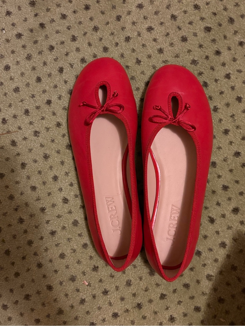 J Crew Classic Red Leather Ballet Flats - Women's - Picture 2 of 4